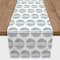 90" Watercolor Circle Pattern Cotton Twill Runner